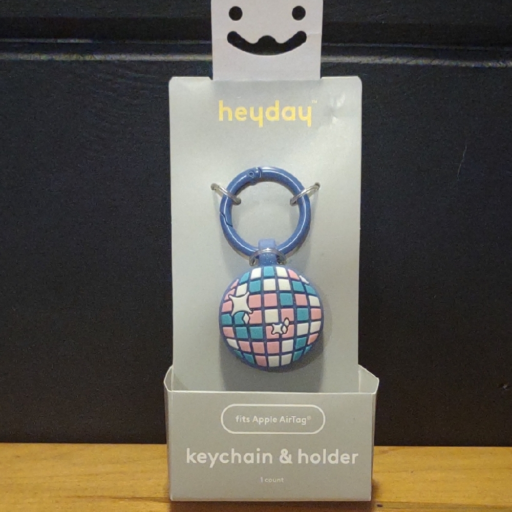 NEW Heyday Pastel Disco Ball Keychain & Airtag Holder